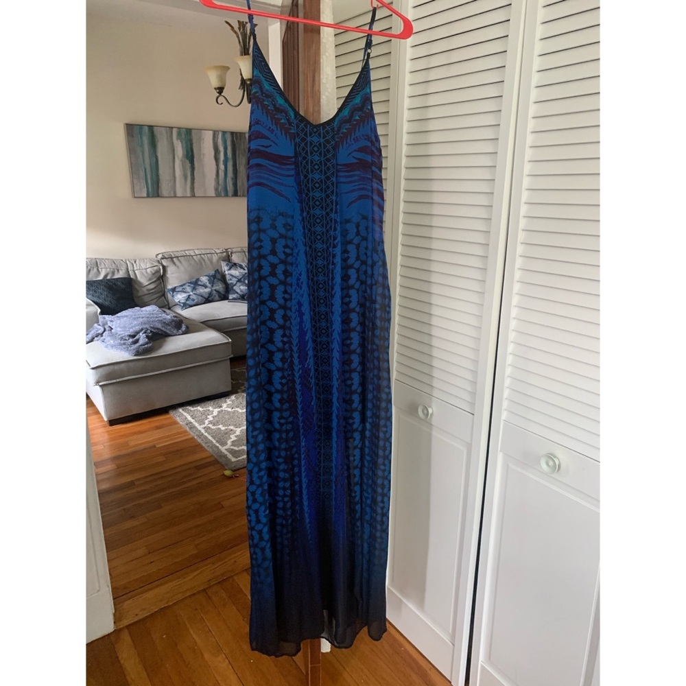 Express Blue patterned maxi dress